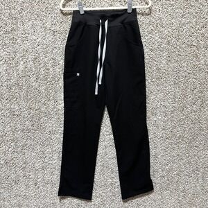 FIGS Scrub Pants Women's XS Black High-Waisted Kade Cargo